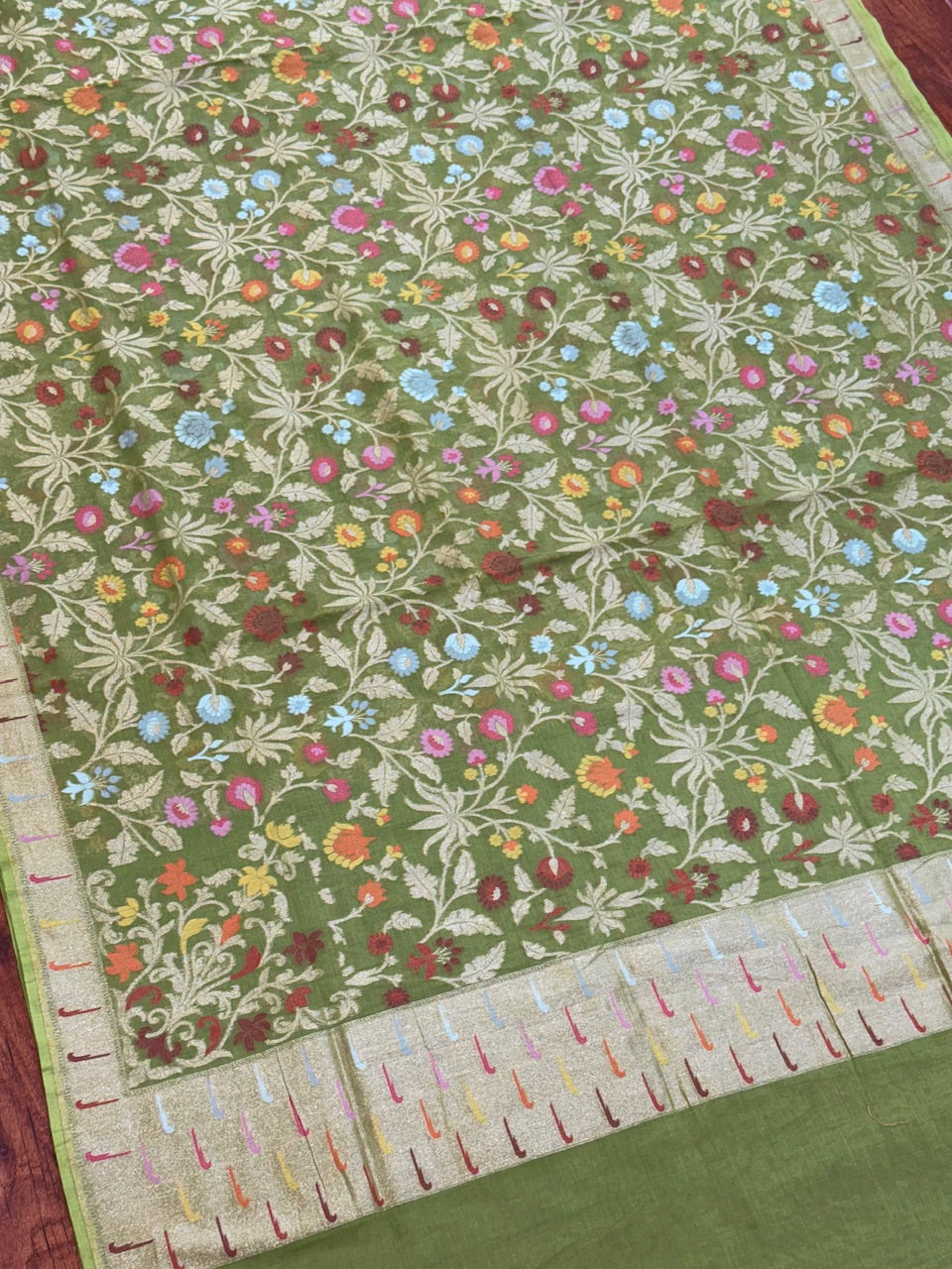 Banarasi Pure Muslin Cotton Jamdani Saree