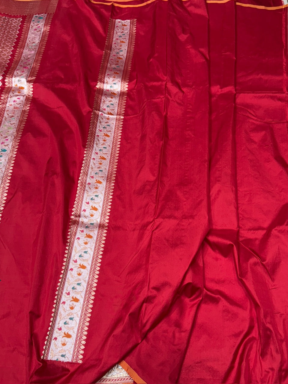 Red Handwoven Pure Banarasi Silk Saree
