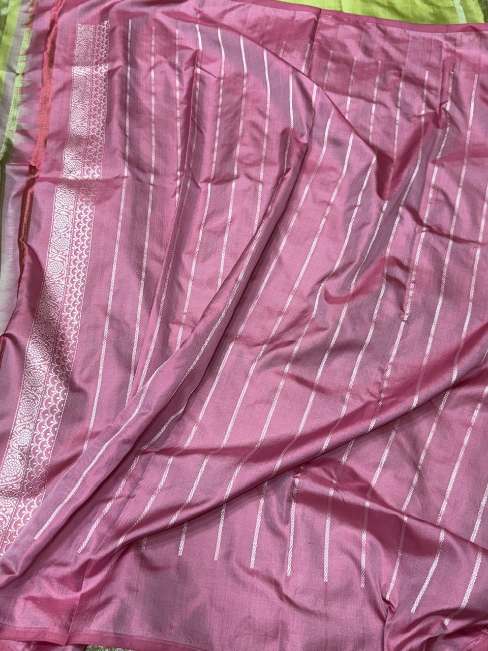 Pista Ektara Silk Handwoven Saree