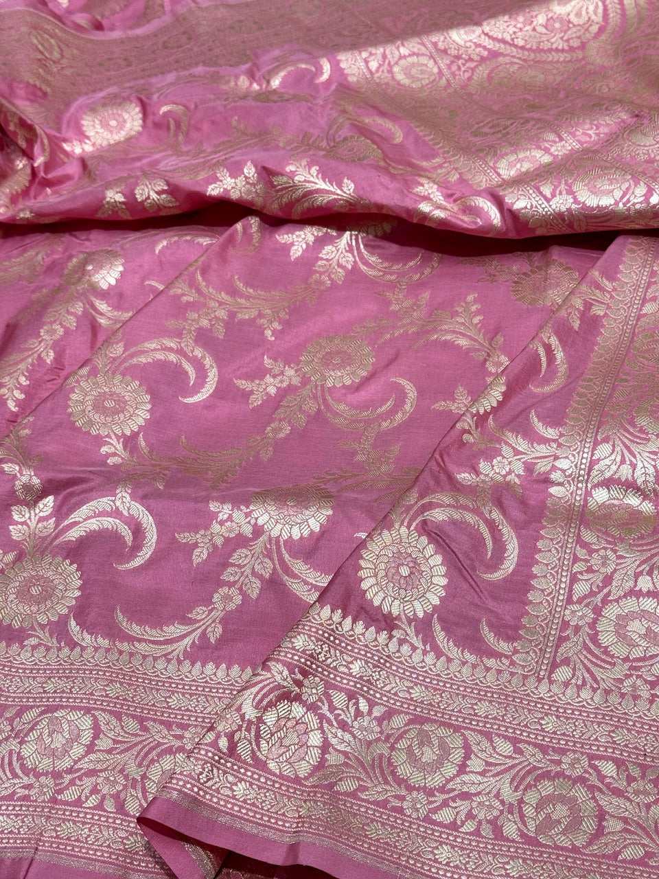 Baby Pink  Pure Silk Saree