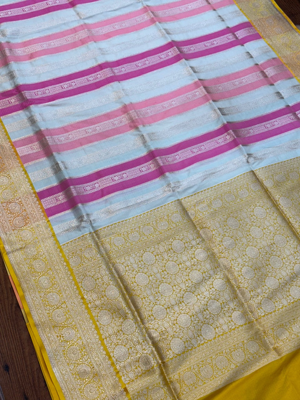 Multicolour Banarasi Pure Katan Silk Saree