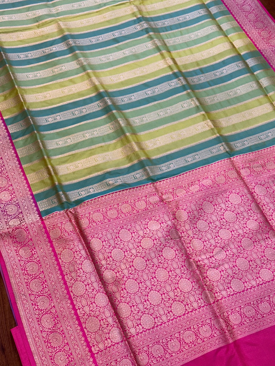 Multicolour Banarasi Pure Katan Silk Saree
