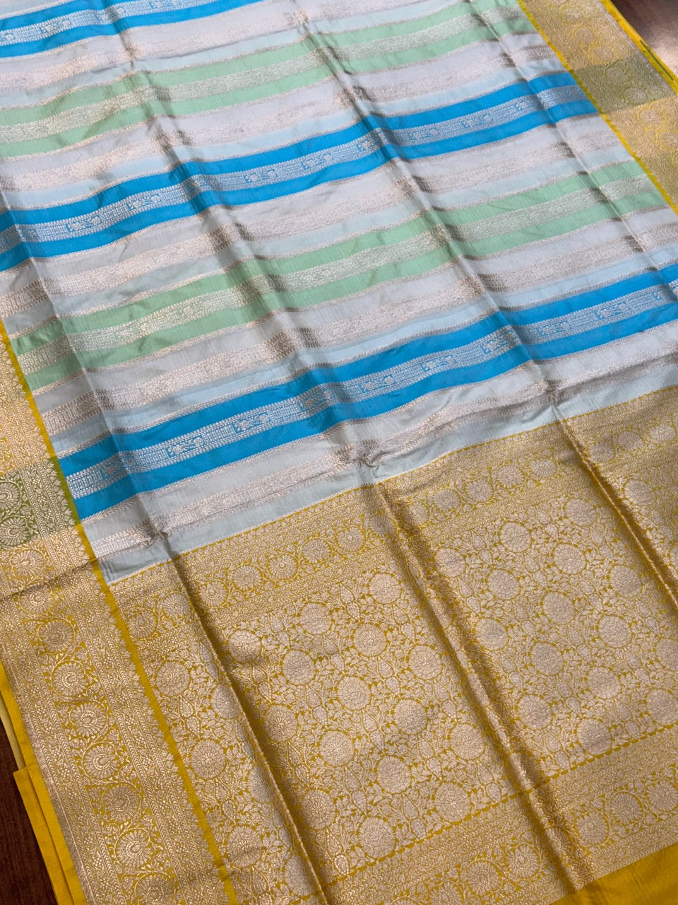 Multicolour Banarasi Pure Katan Silk Saree
