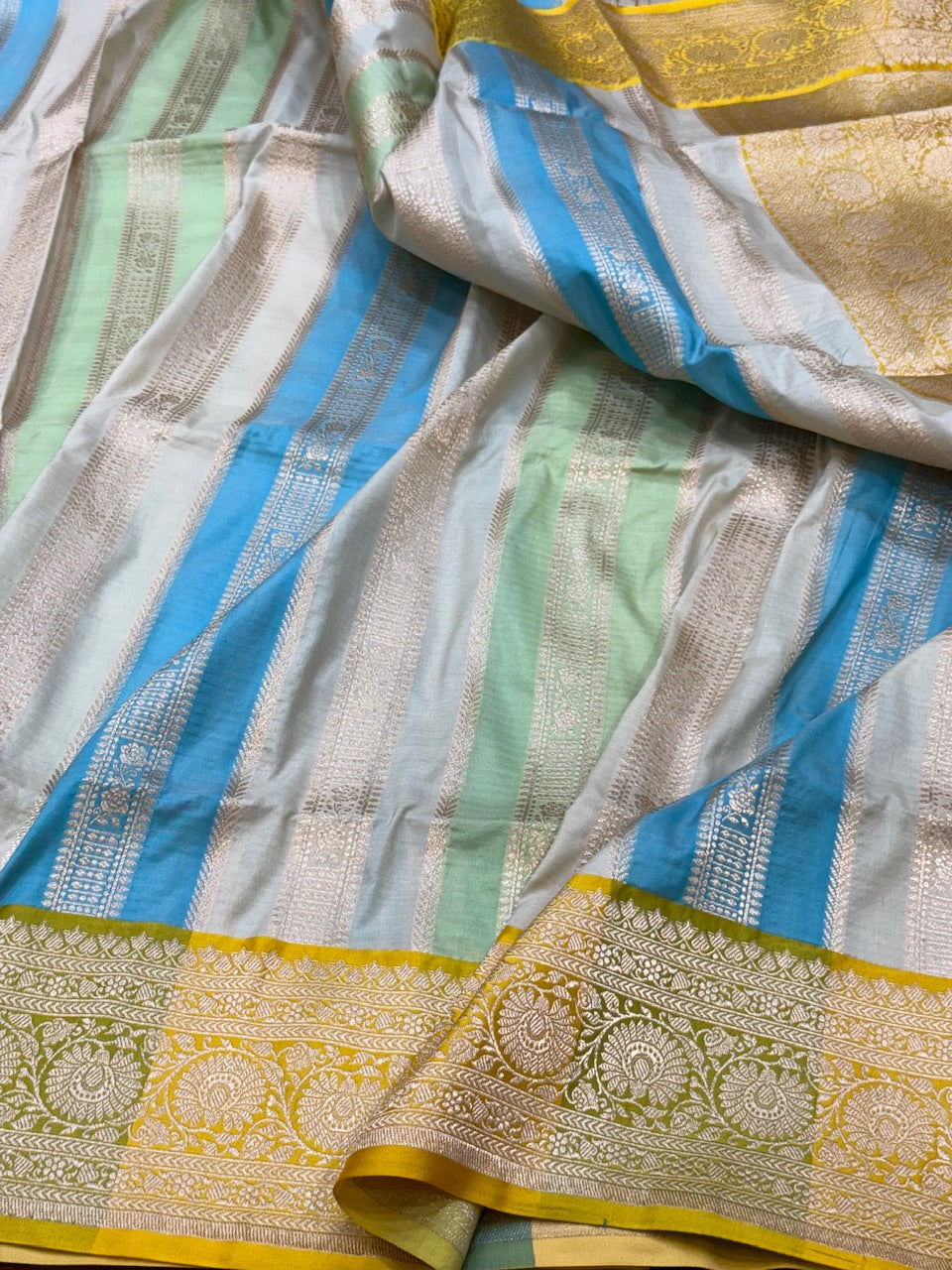 Multicolour Banarasi Pure Katan Silk Saree