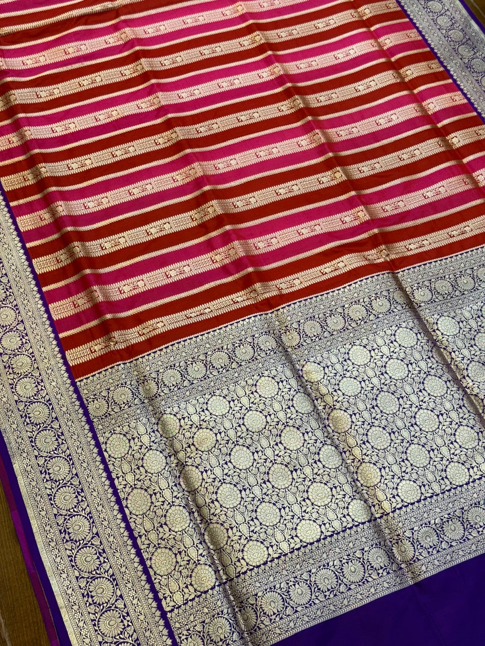 Multicolour Banarasi Pure Katan Silk Saree