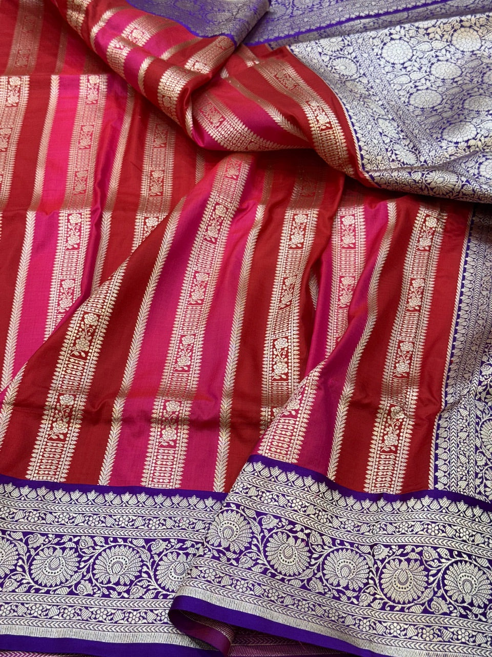 Multicolour Banarasi Pure Katan Silk Saree