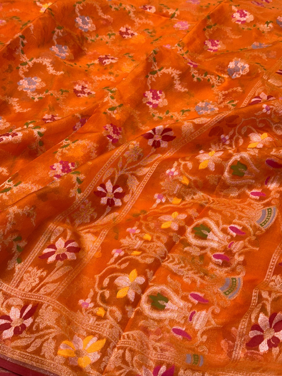 Banarasi Pure Kora Jamdani Saree