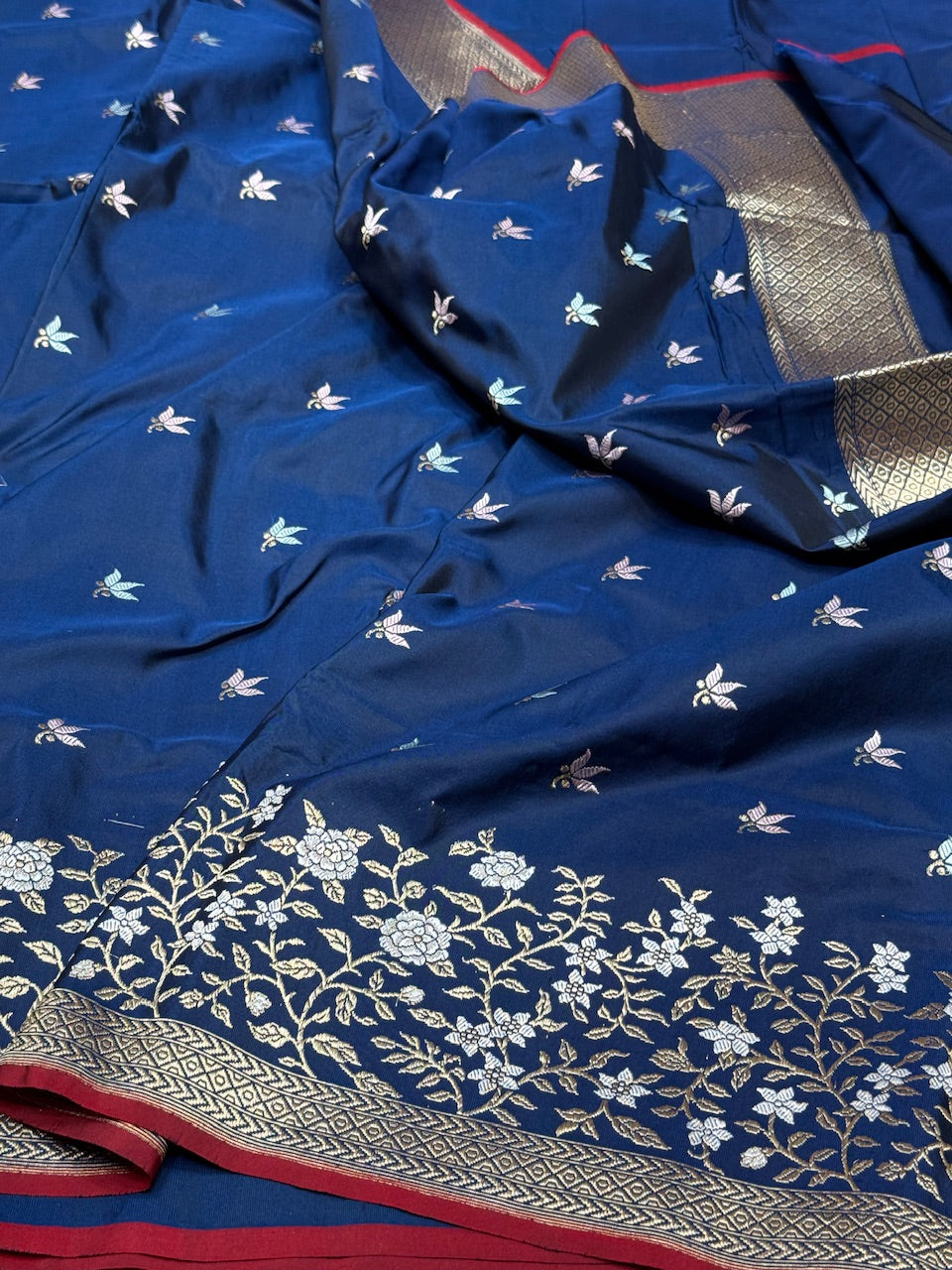 Lemon Yellow Handwoven Pure Banarasi Silk Saree