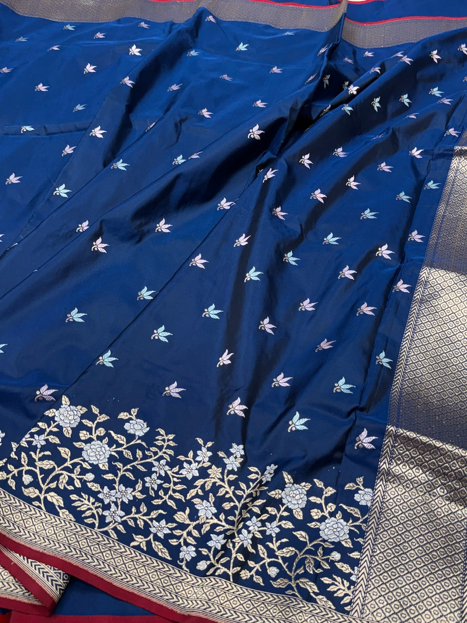 Lemon Yellow Handwoven Pure Banarasi Silk Saree