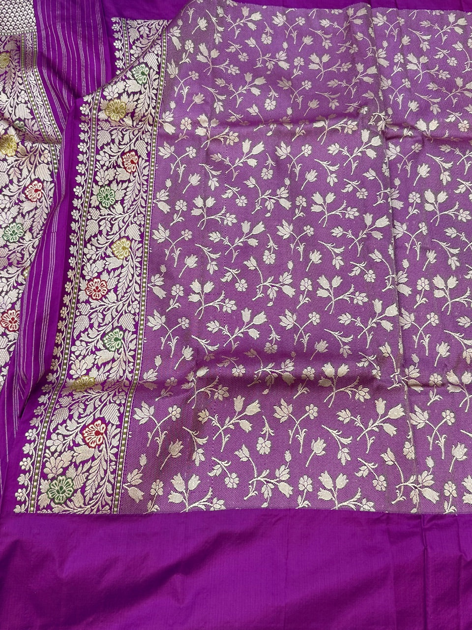 Mehndi Yellow Ektara Handwoven Pure Banarasi Silk Saree