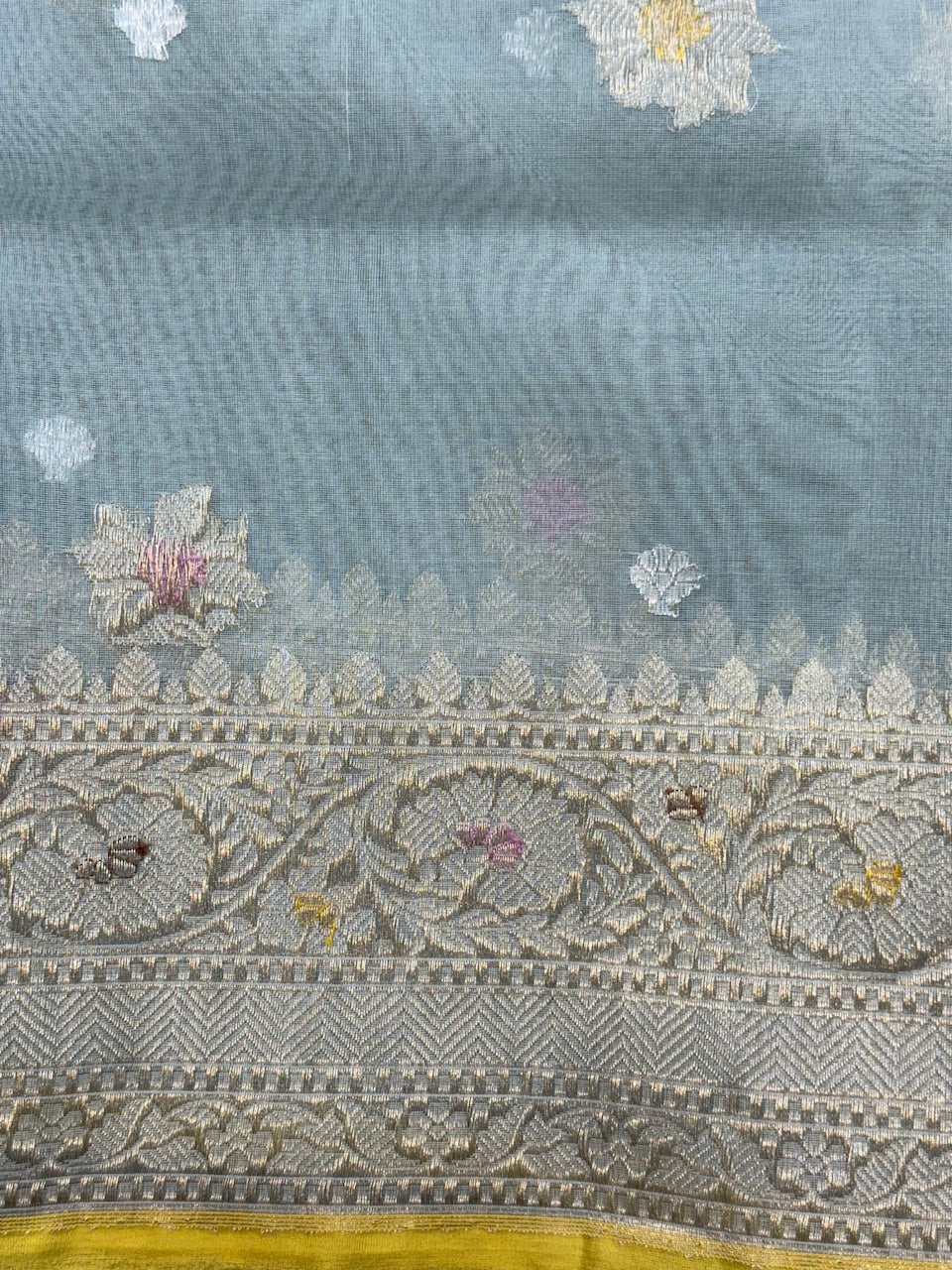 Handwoven Pure Banarasi Organza Silk Saree