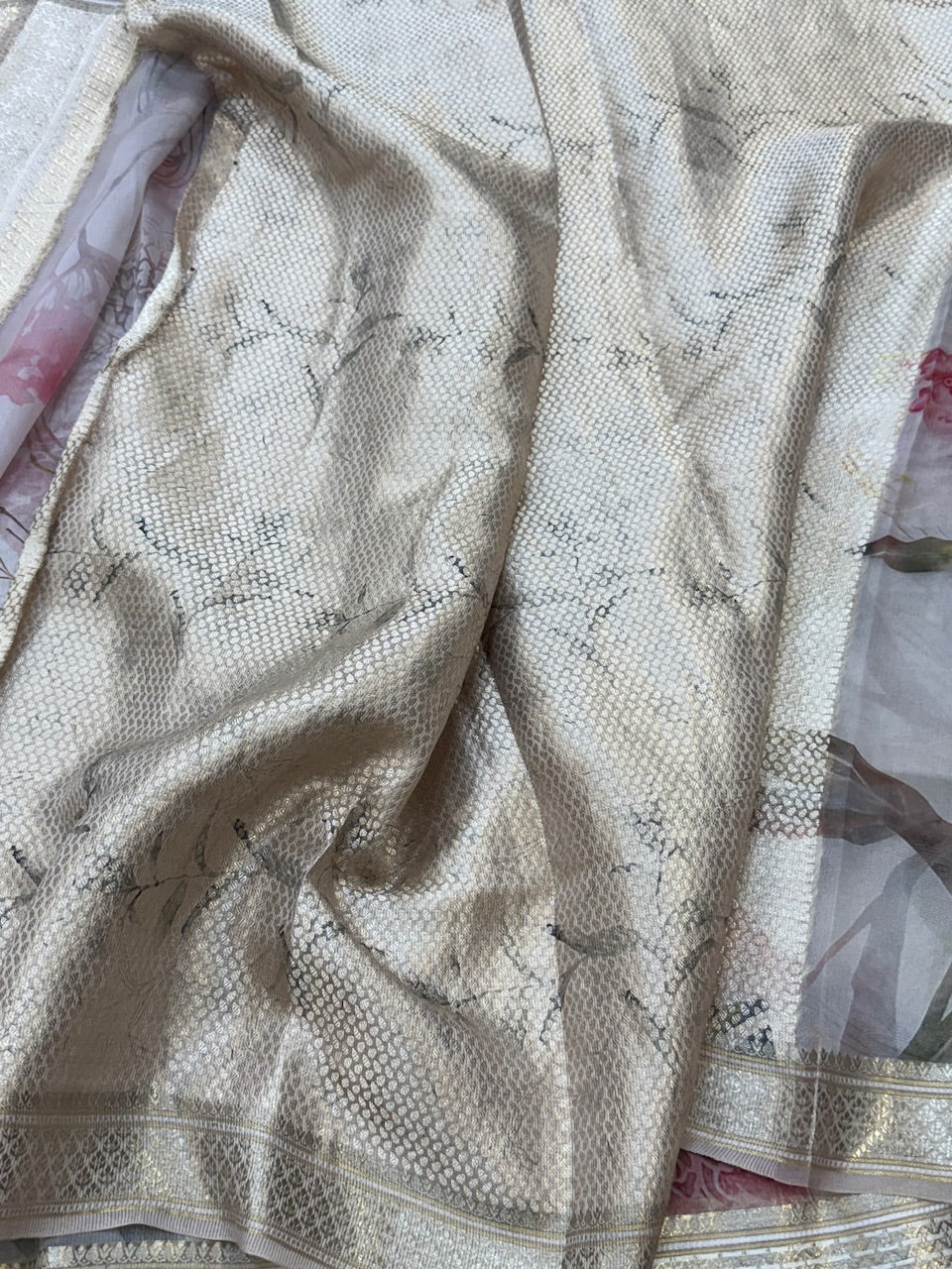 Printed Pure Organza Silk Saree