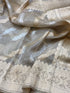 antique zari saree closeup view