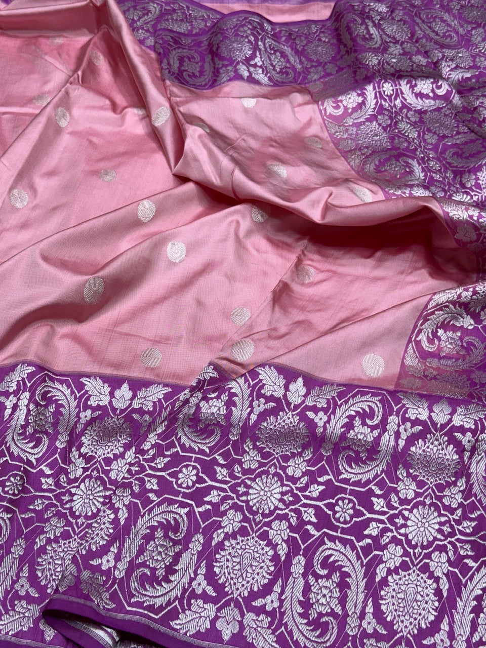 Peach Ektara Silk Handwoven Saree