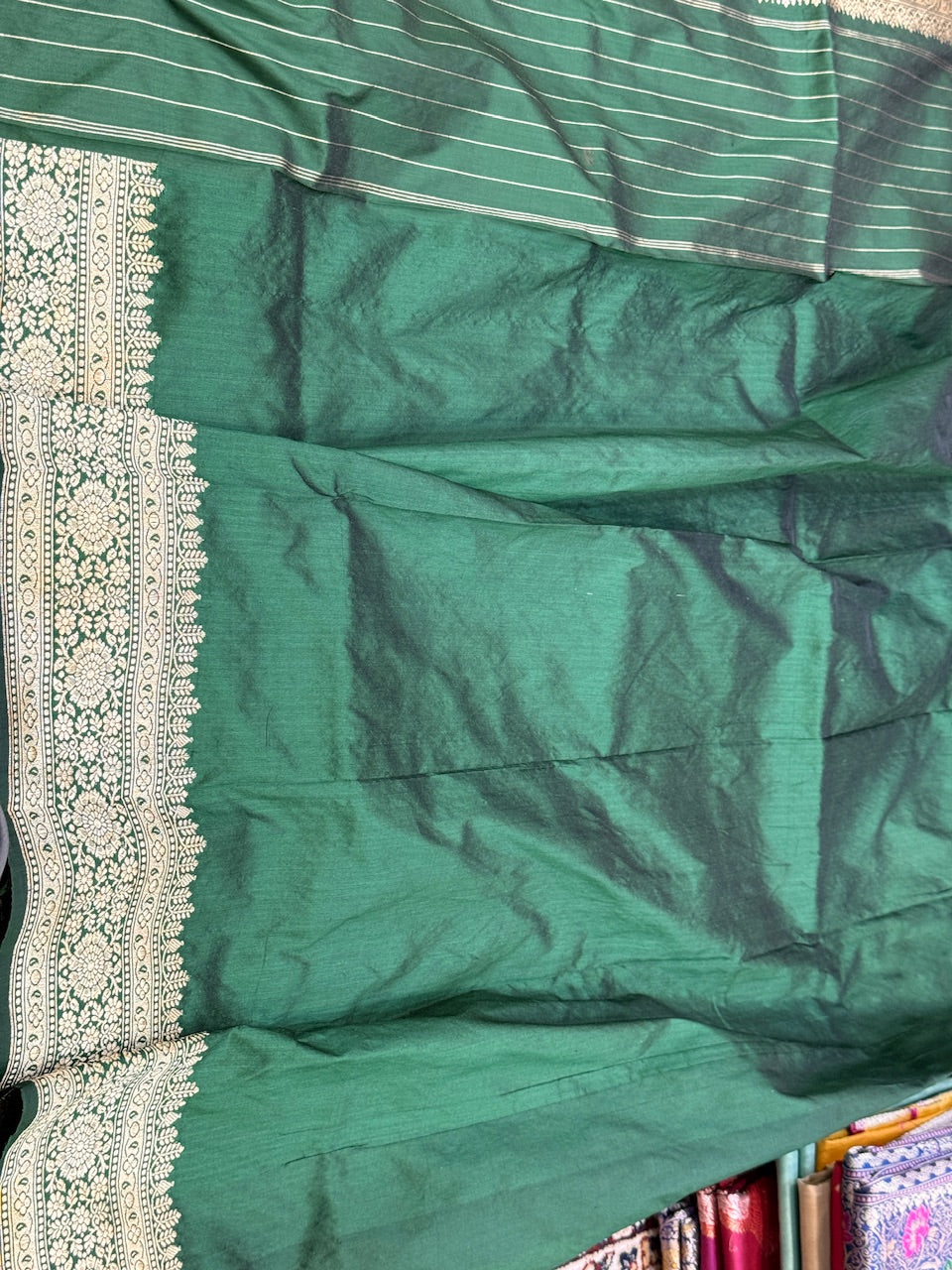 Cross Handwoven Pure Banarasi Silk Saree