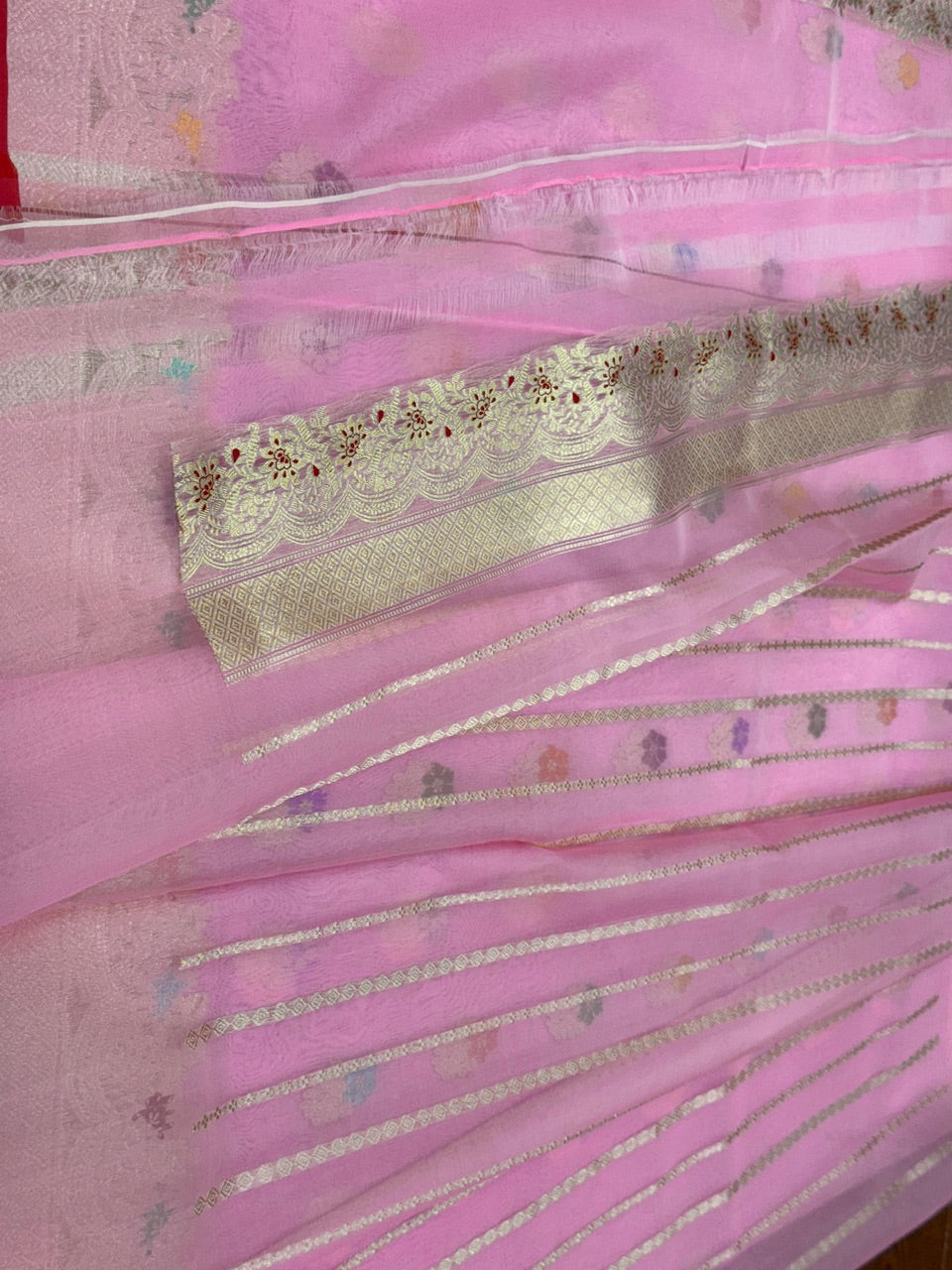 Handwoven Pure Banarasi Organza Saree