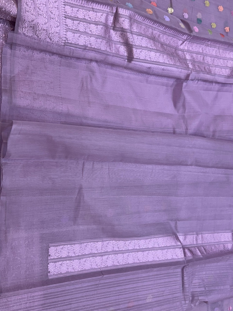 Lavender Handwoven Banarasi Cotton Saree