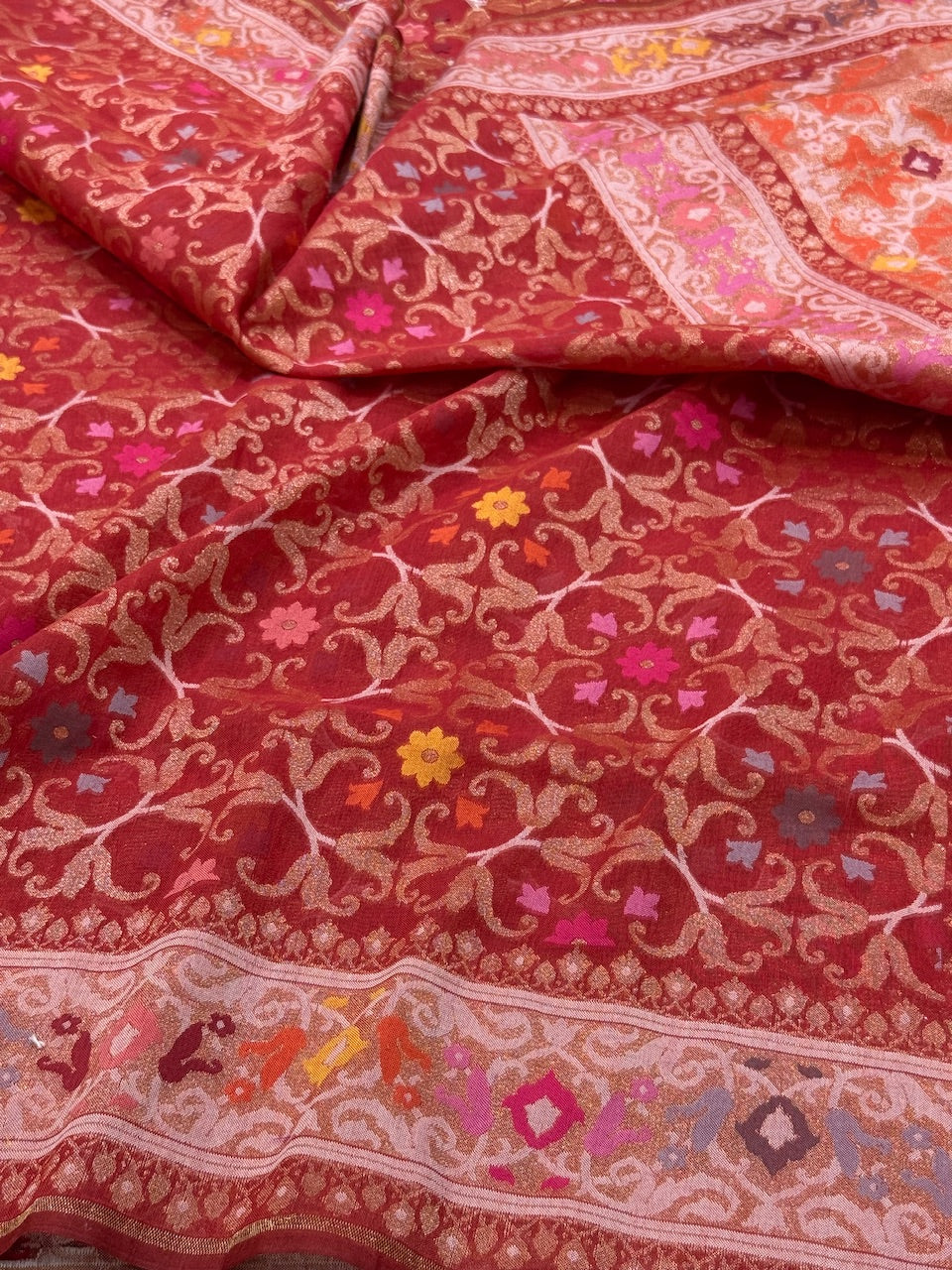 Banarasi Pure Muslin Cotton Jamdani Saree
