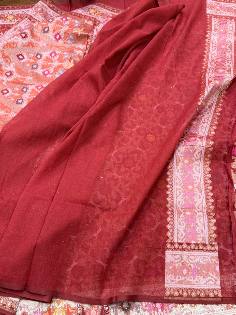Banarasi Pure Muslin Cotton Jamdani Saree
