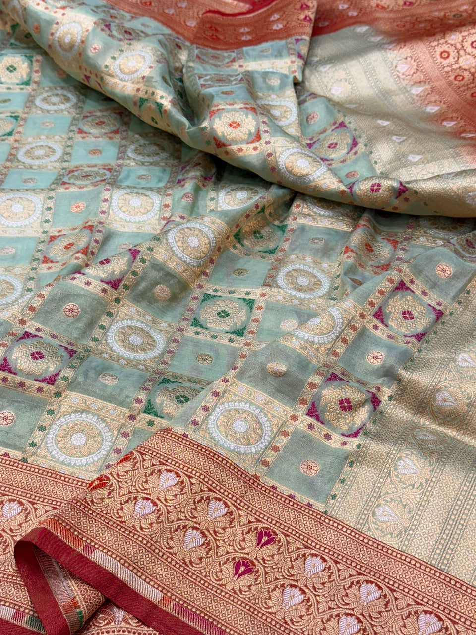 Banarasi Minakari Pure Tissue Silk Saree
