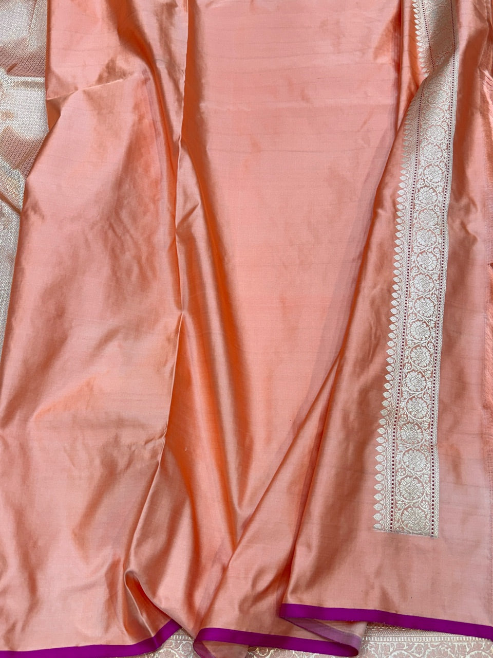 Handwoven Banarasi Mashru Satin Silk Saree