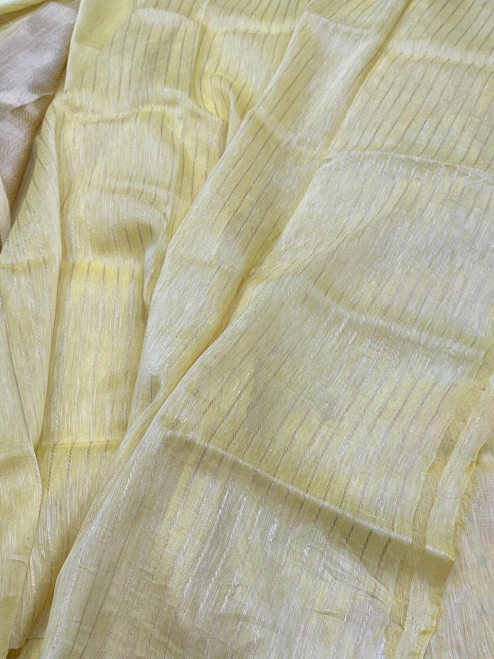 Handwoven Banarasi Pure Linen Silk Saree