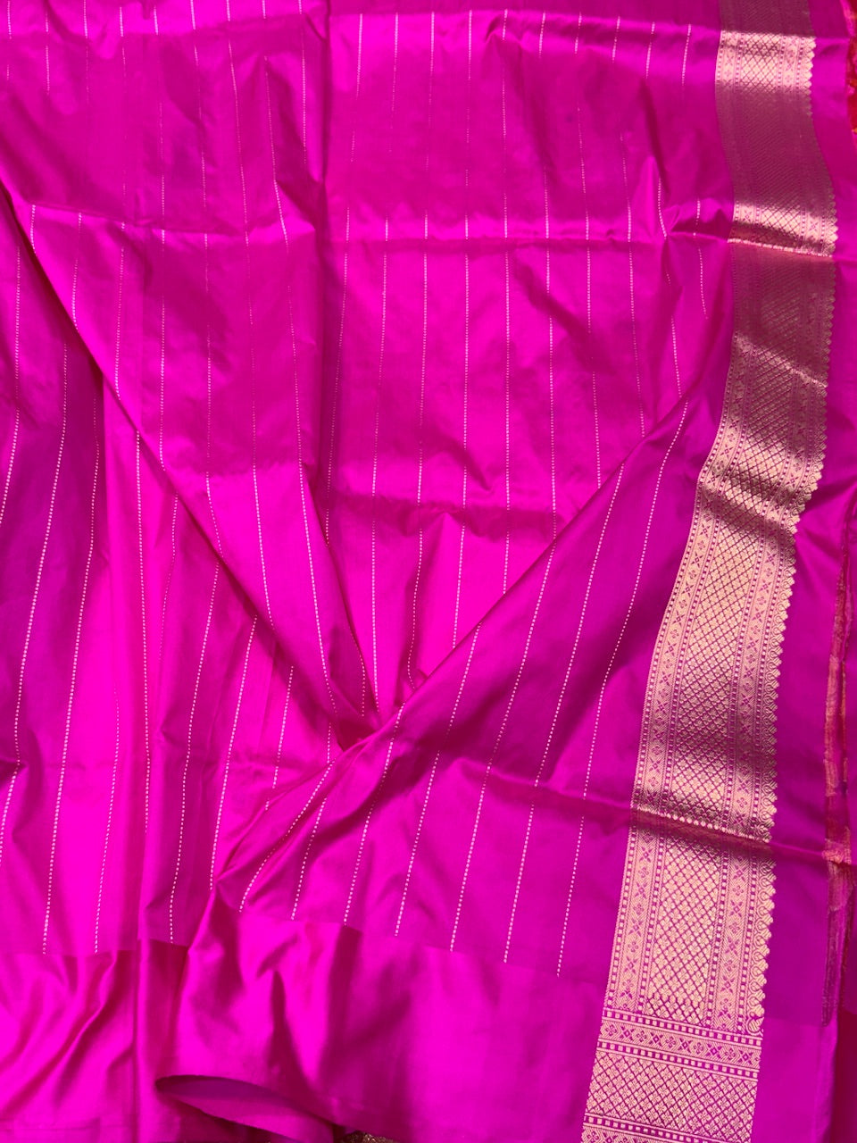 Orange Handwoven Banarasi Pure Brocade Saree