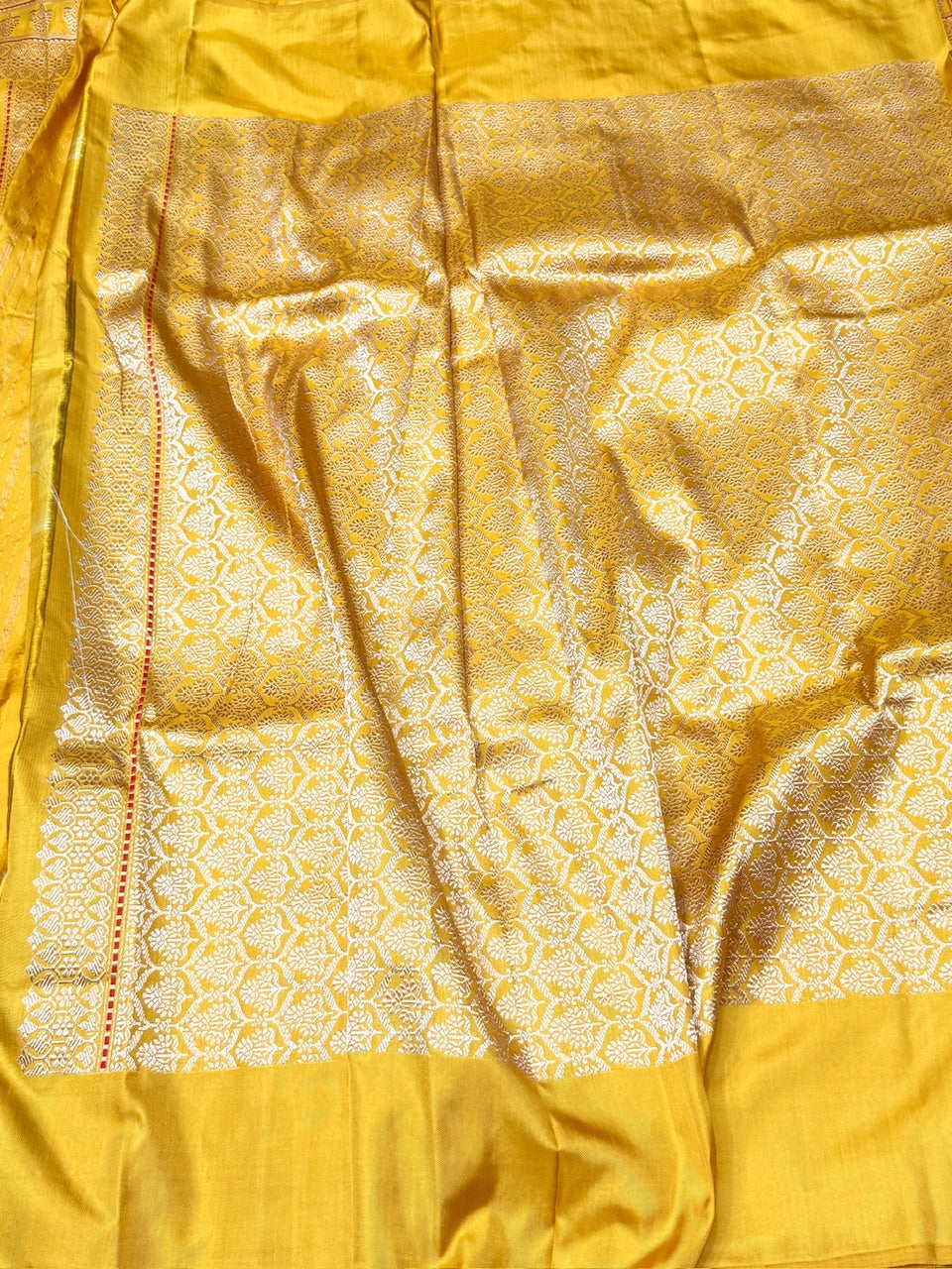 Yellow Handwoven Ektara Pure Silk Saree