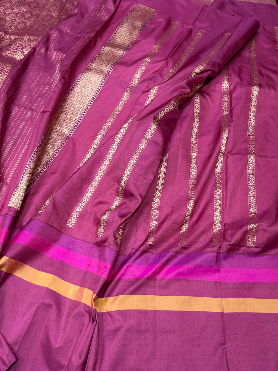 Lemon Yellow Handwoven Ektara Pure Silk Saree