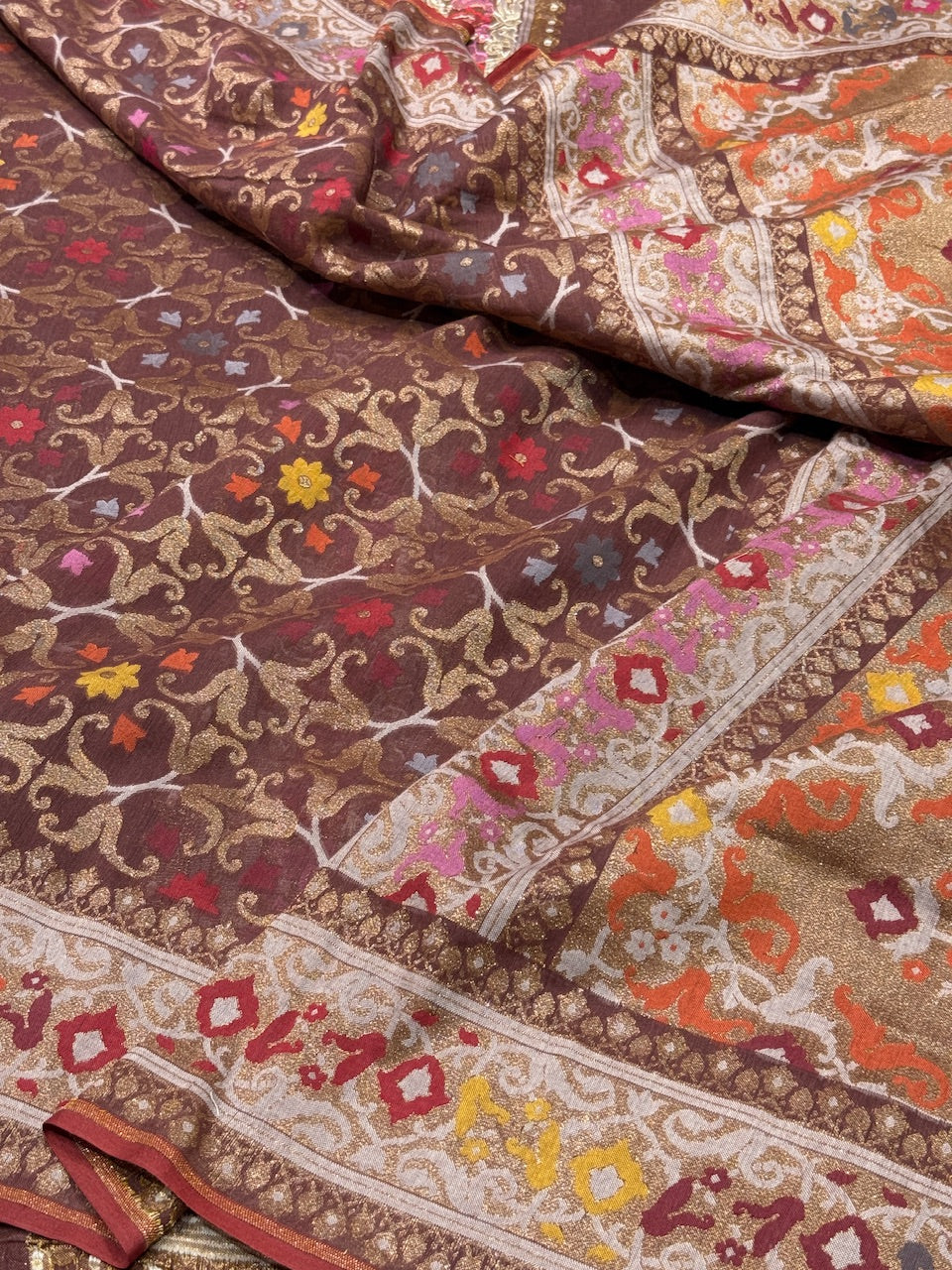 Banarasi Pure Muslin Cotton Jamdani Saree