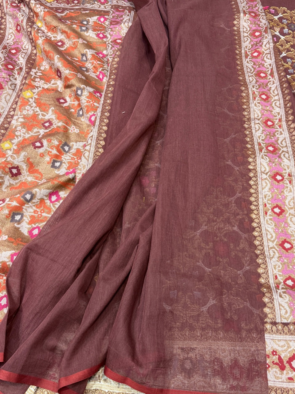 Banarasi Pure Muslin Cotton Jamdani Saree