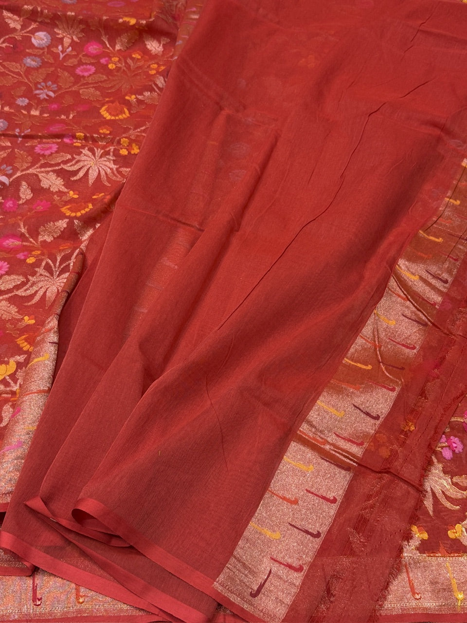 Banarasi Pure Muslin Cotton Jamdani Saree