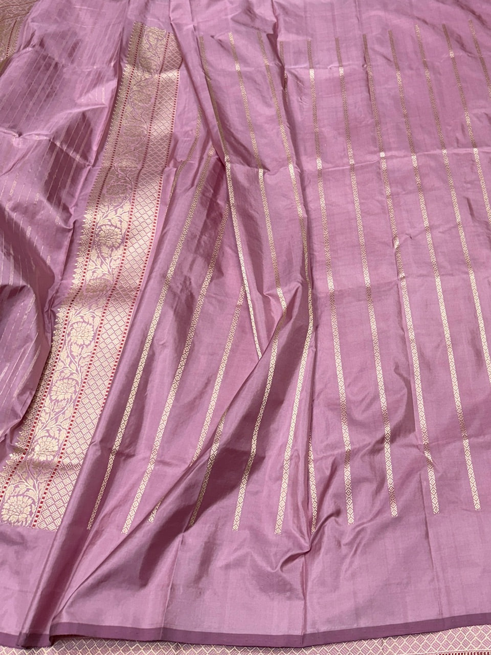 Gajiri Pink Handwoven Banarasi Pure Silk Saree