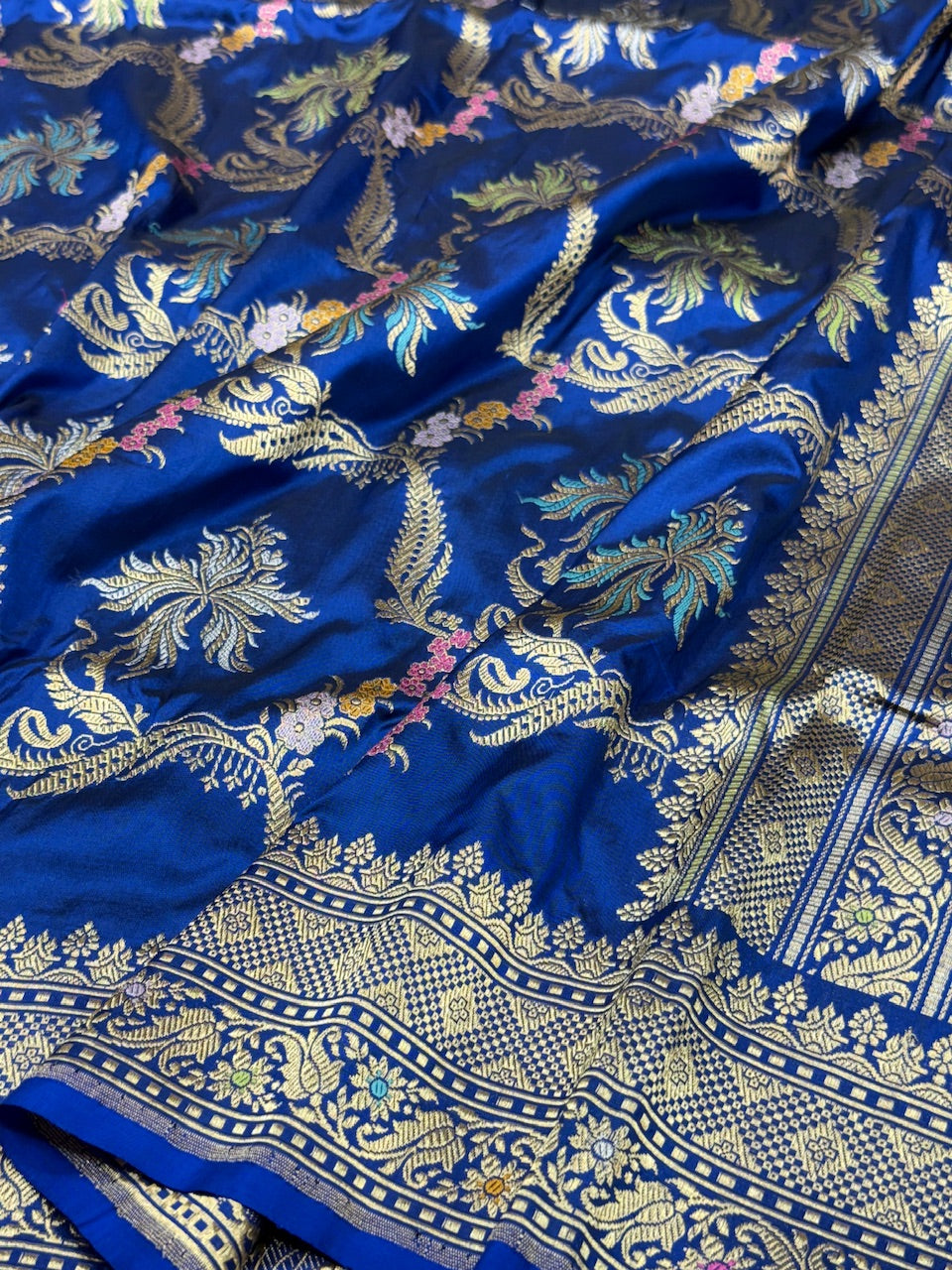 Royal Blue Handwoven Pure Banarasi Silk Saree