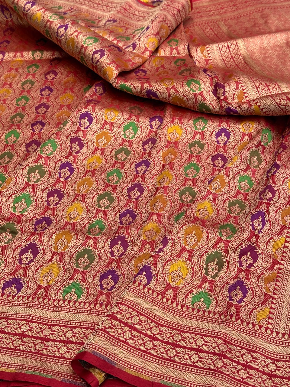Banarasi Minakari Pure Silk Brocade Saree