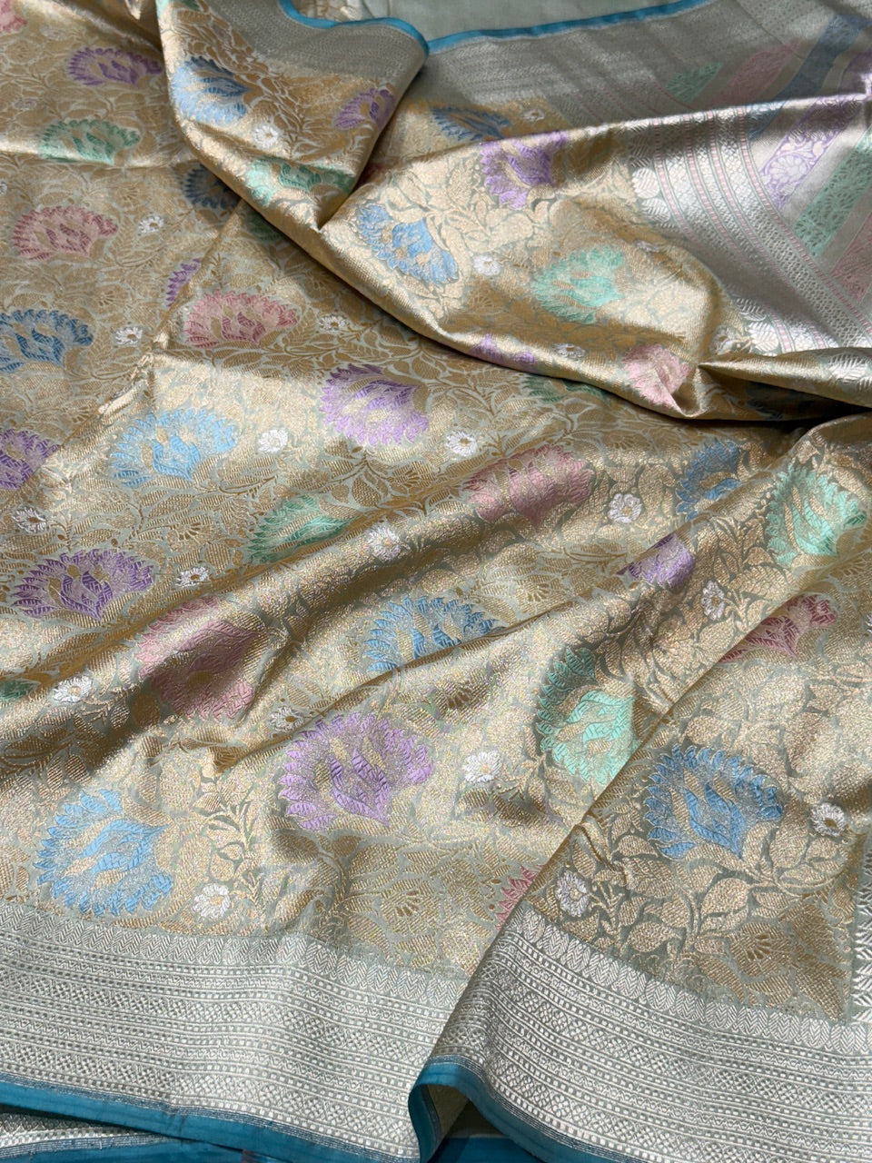 Handwoven Pure Banarasi Silk Brocade Saree