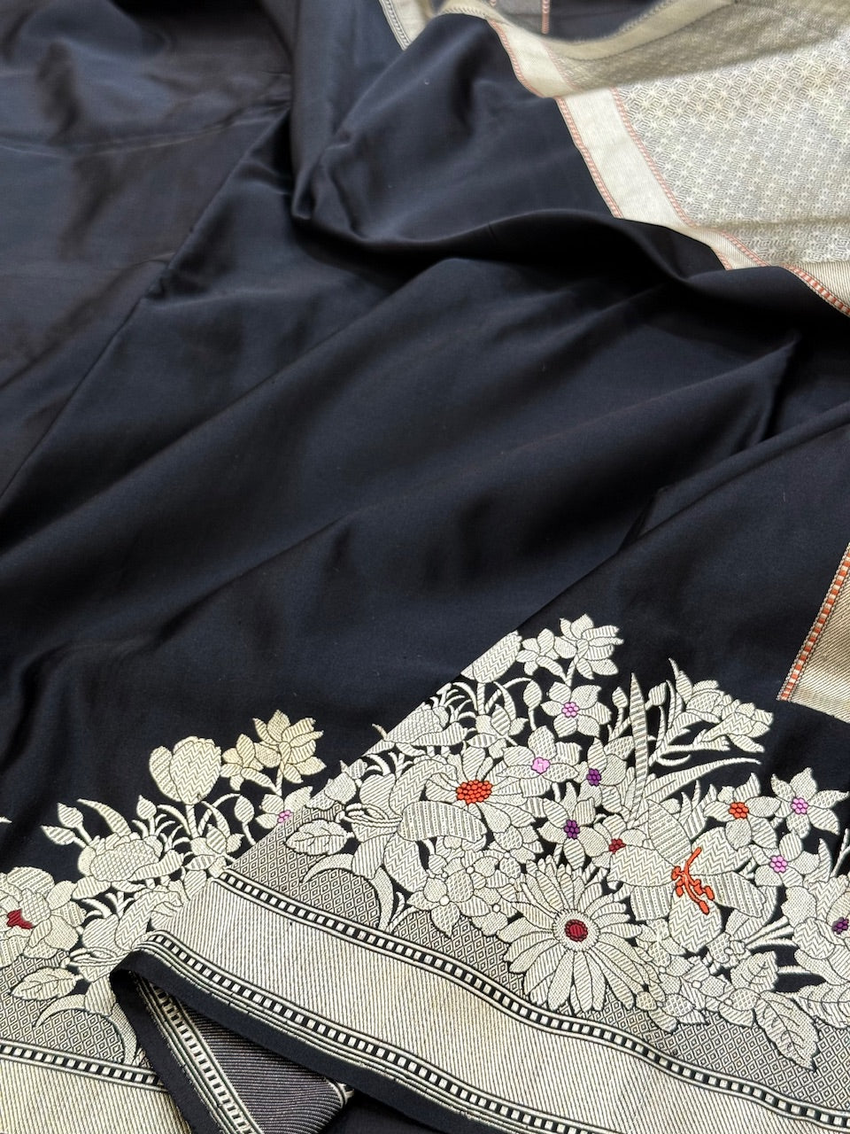 Handwoven Banarasi Pure Mashru Satin Silk Saree