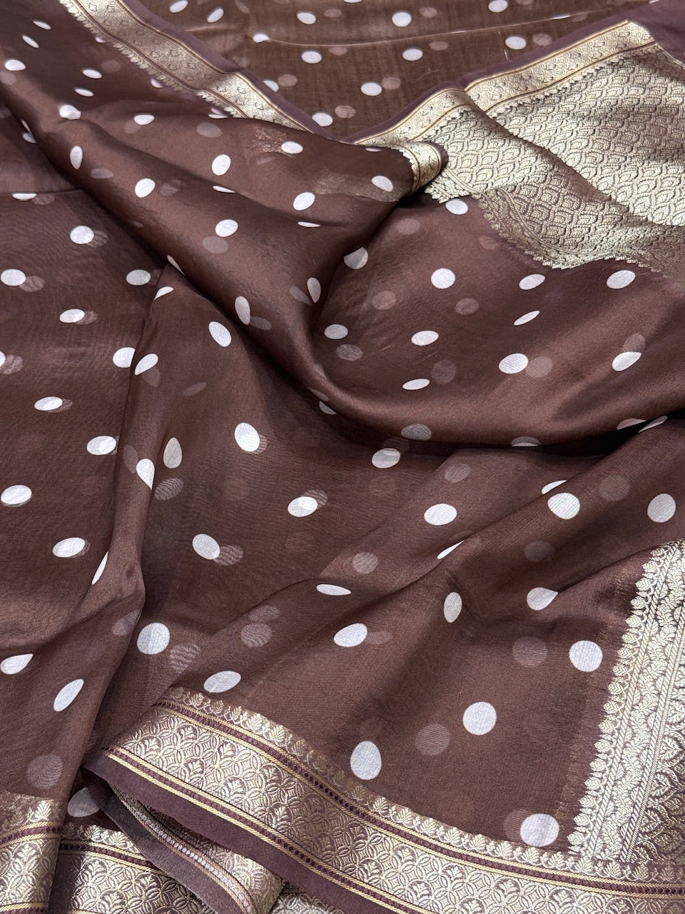 Printed Pure Banarasi Organza Silk Saree