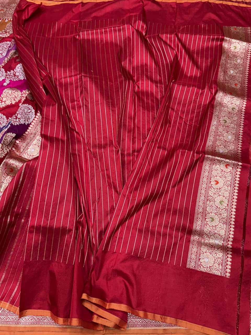 Red Rangkaat Handwoven Pure Banarasi Saree