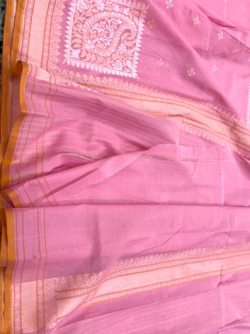 Handwoven Pure Banarasi Cotton Saree