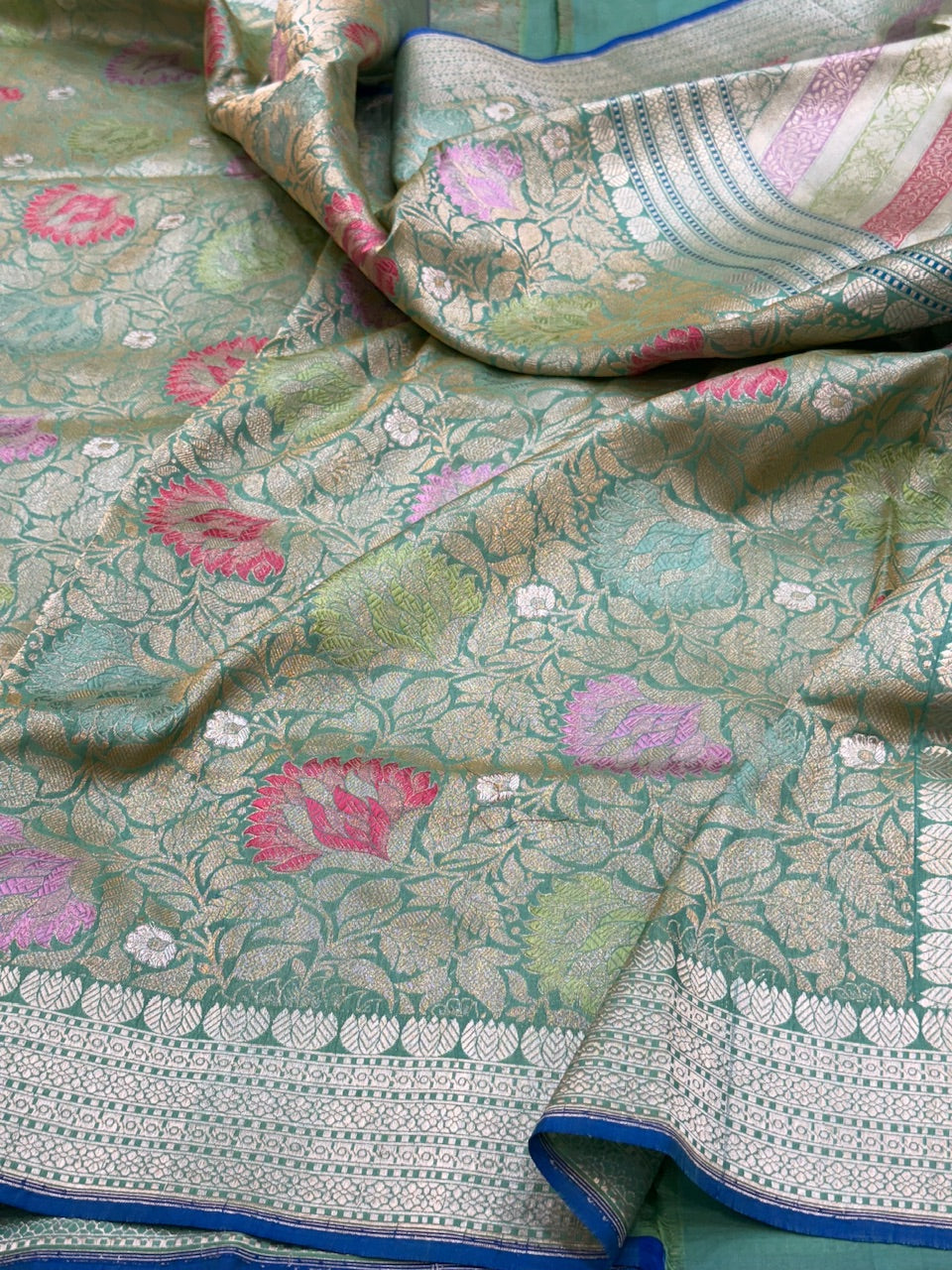 Handwoven Pure Banarasi Silk Brocade Saree