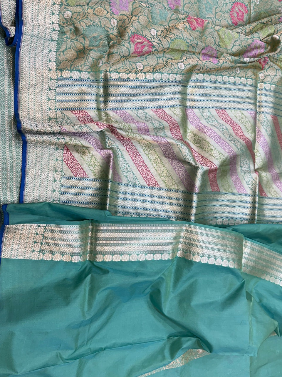 Handwoven Pure Banarasi Silk Brocade Saree