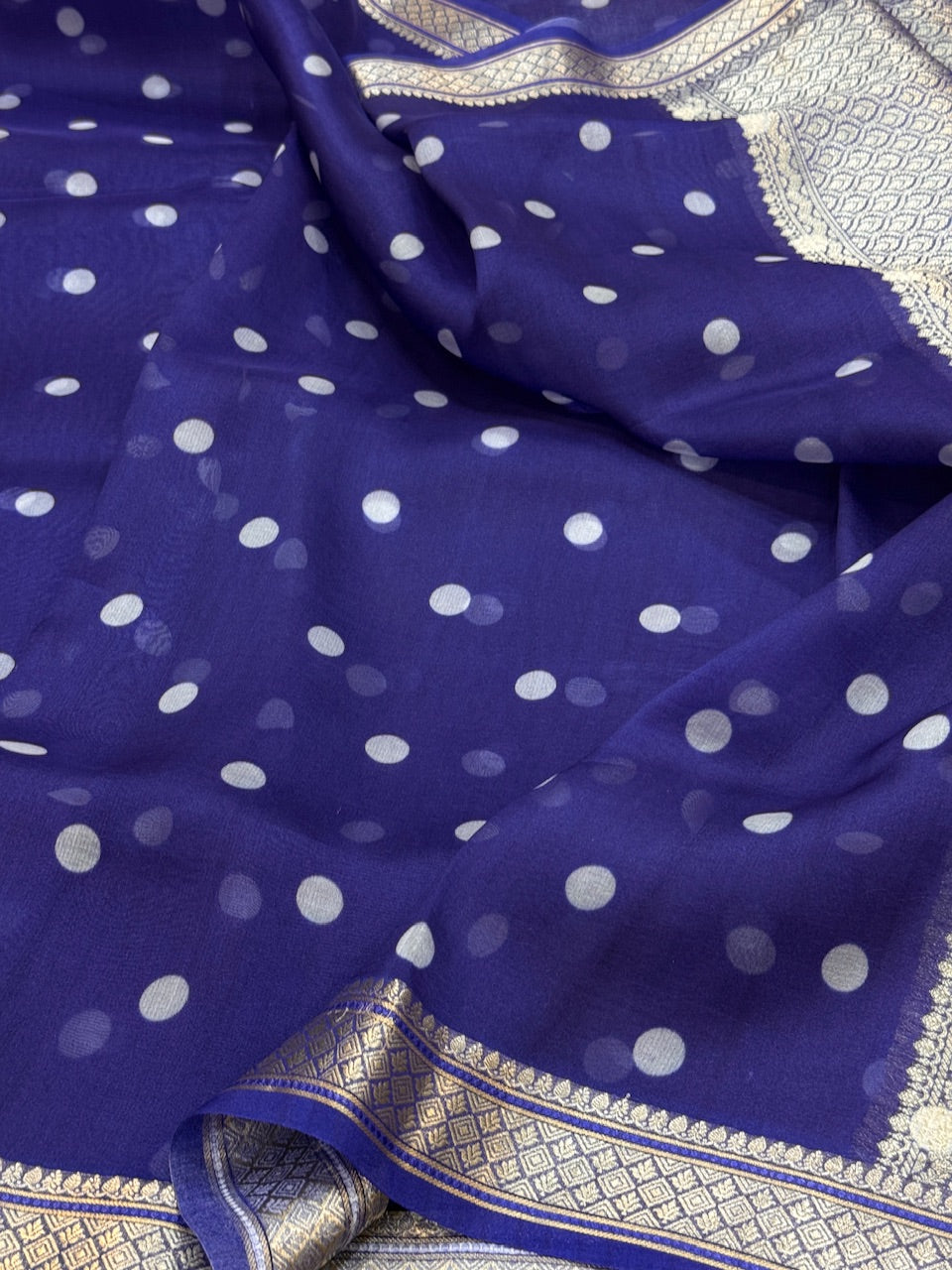 Printed Pure Banarasi Organza Silk Saree