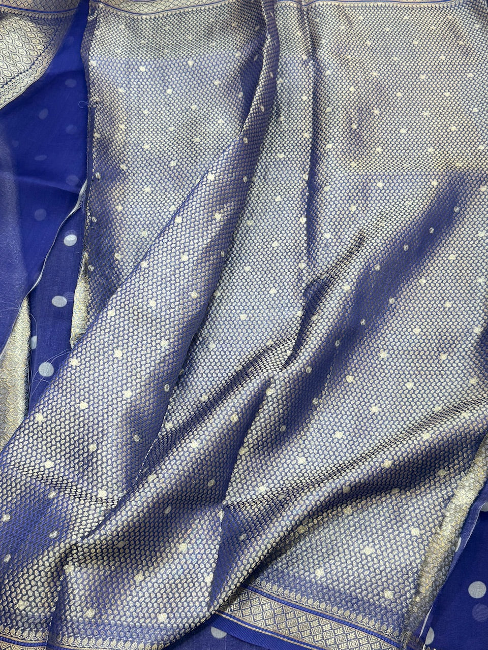 Printed Pure Banarasi Organza Silk Saree