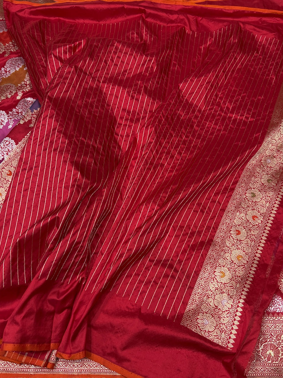 Red Rangkaat Handwoven Pure Banarasi Saree