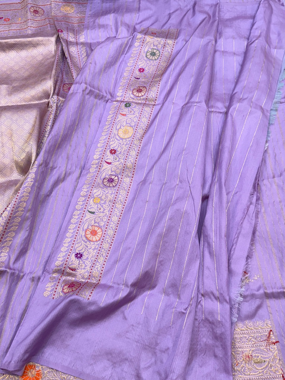 Lavender Ektara Silk Handwoven Saree