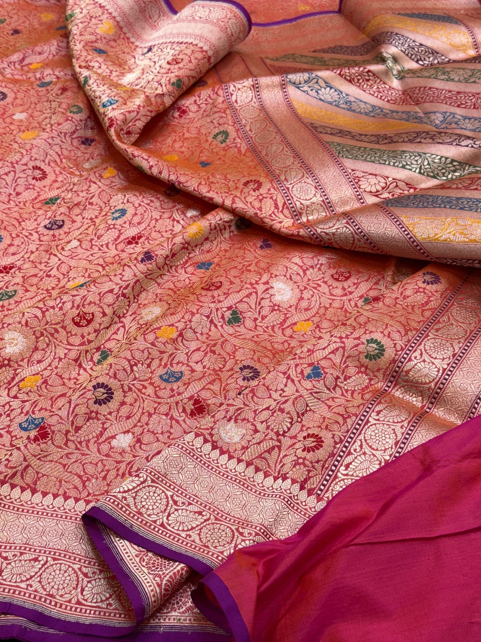 Handwoven Pure Banarasi Brocade Saree