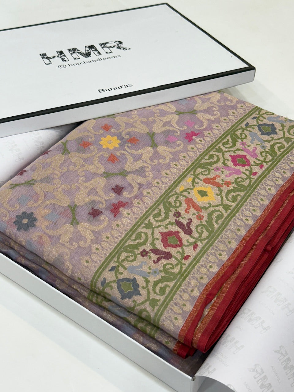 Banarasi Pure Muslin Cotton Jamdani Saree