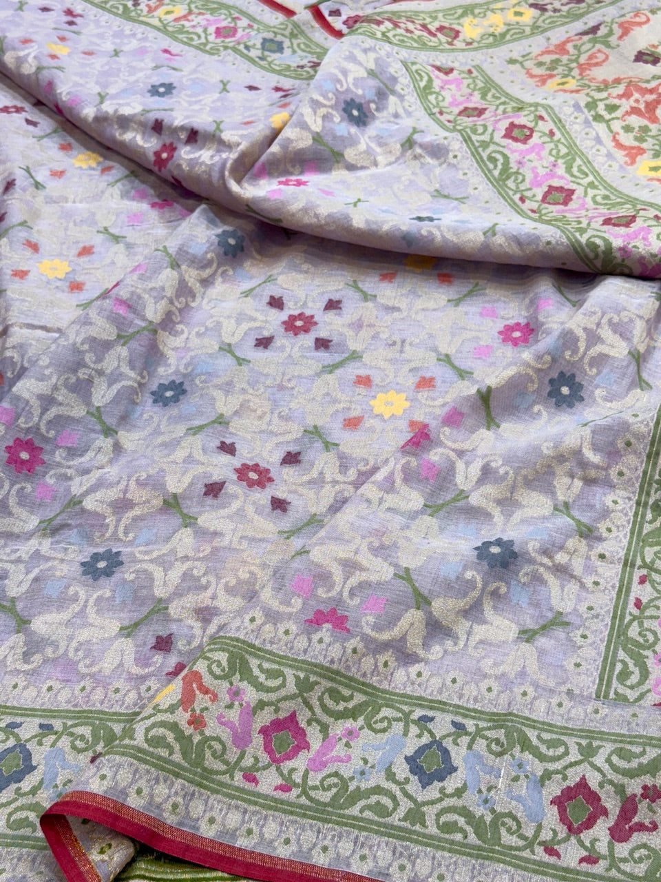 Banarasi Pure Muslin Cotton Jamdani Saree