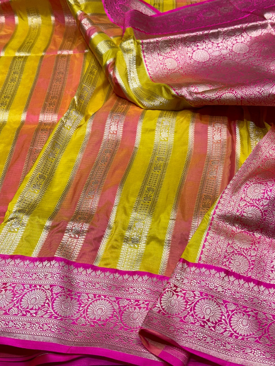 Multicolour Banarasi Pure Katan Silk Saree